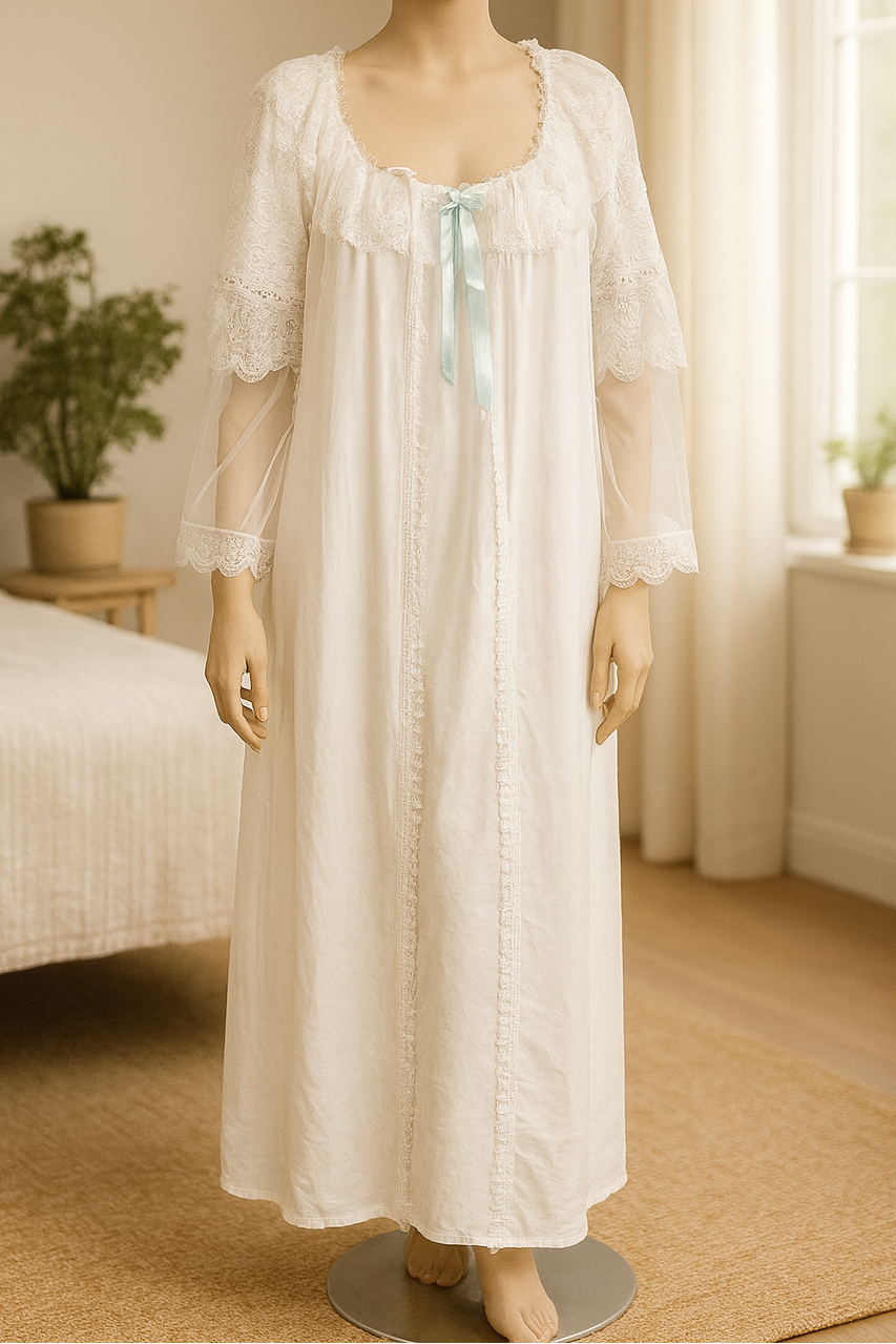 Luxury Night Dress -white